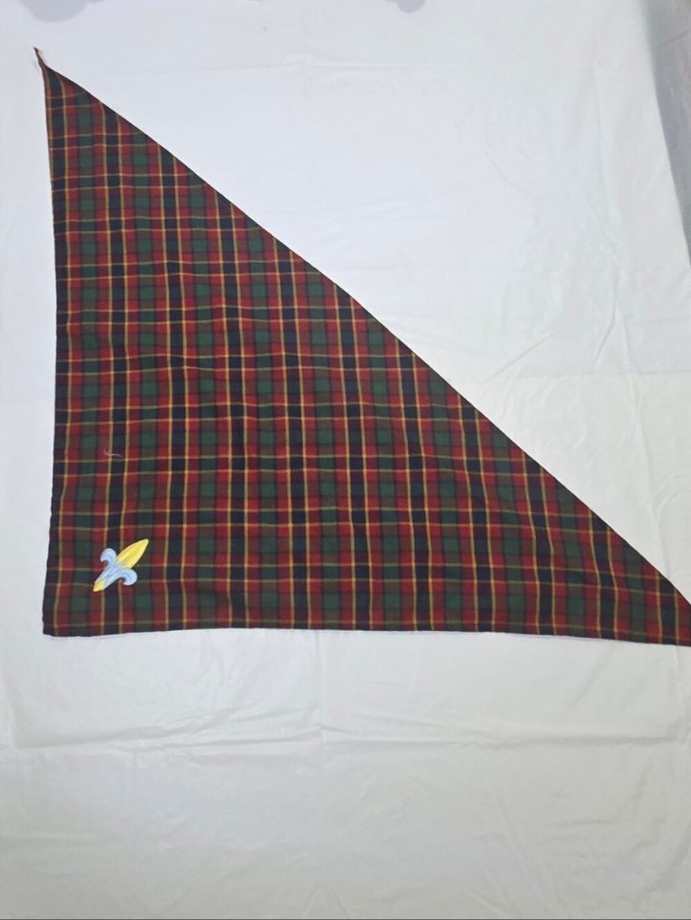 Vintage Boy Scouts of America Webelos plaid neckerchief